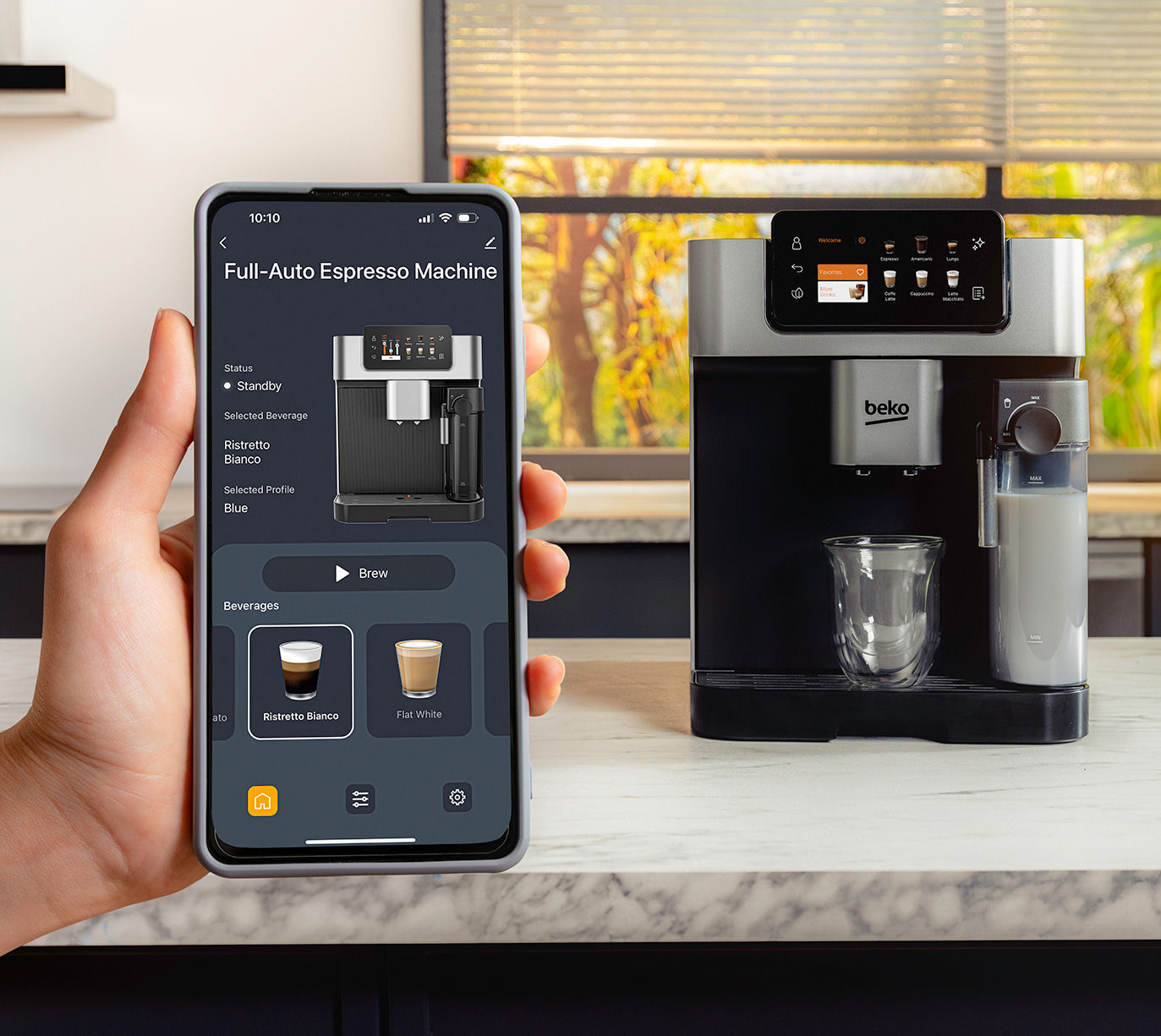 Voice and App Control via BrewConnect™